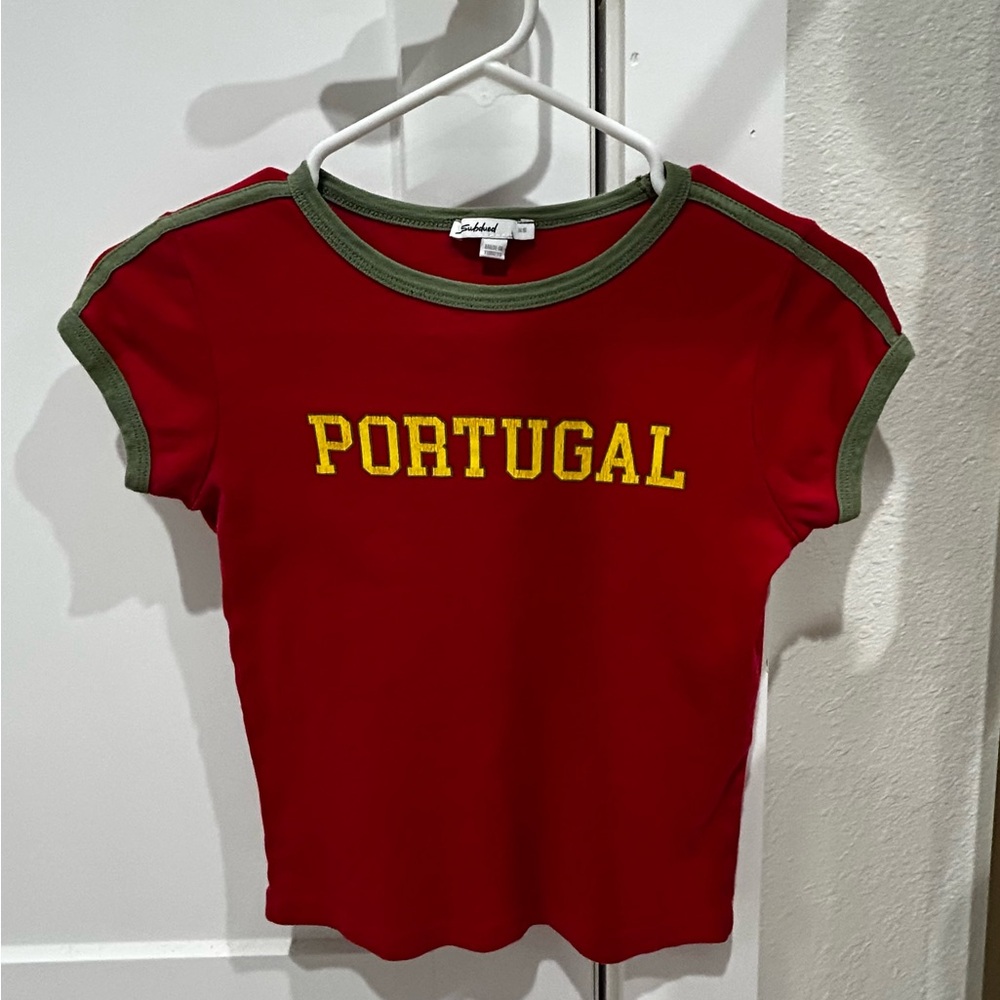 Women’s Red Subdued Portugal Tee